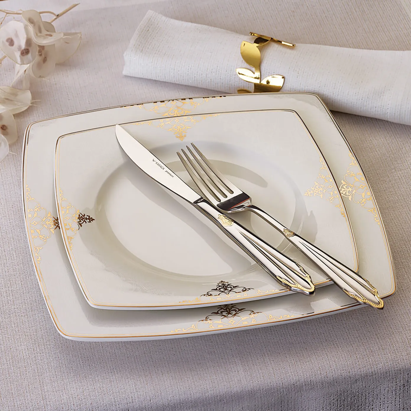 Karaca Melina Fine Cream Tafelservice- Set in  für 12 Personen- 60-teilig - Image 12
