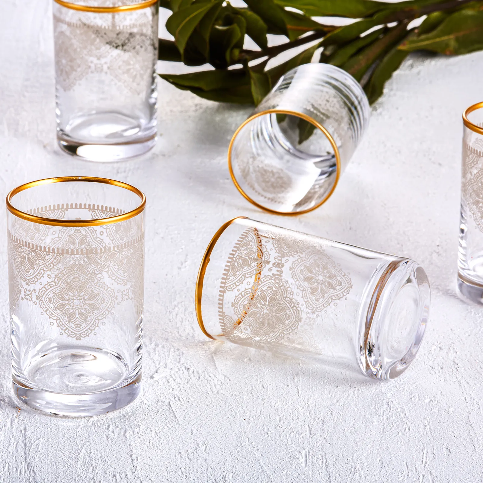 Karaca Mira 6 Glas-Kaffeebecher in Gold - Image 2