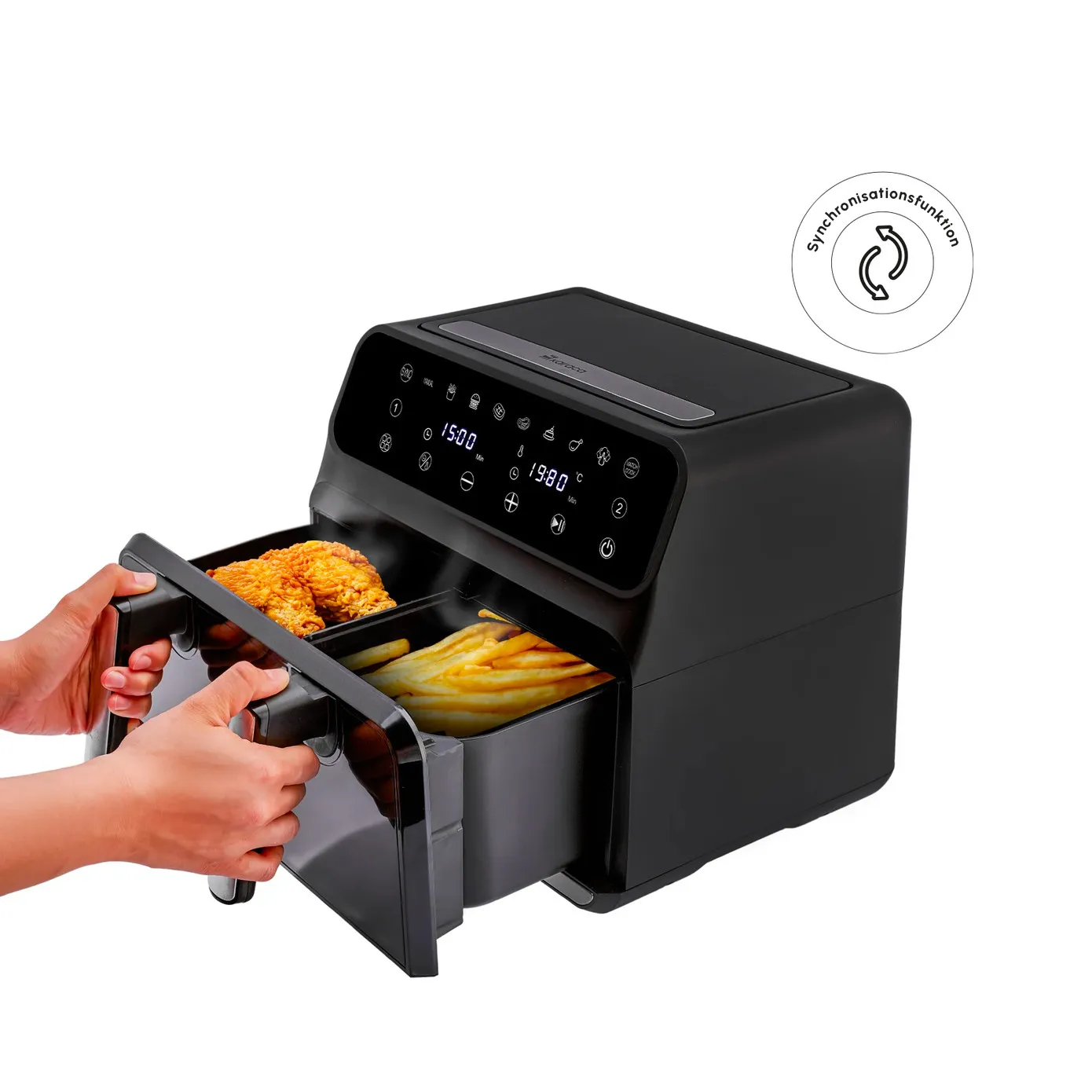 Karaca Multifry XXXL 9 Liter Airfryer Mit Einer Kammer, Trennwand und Glasfenster - Image 3