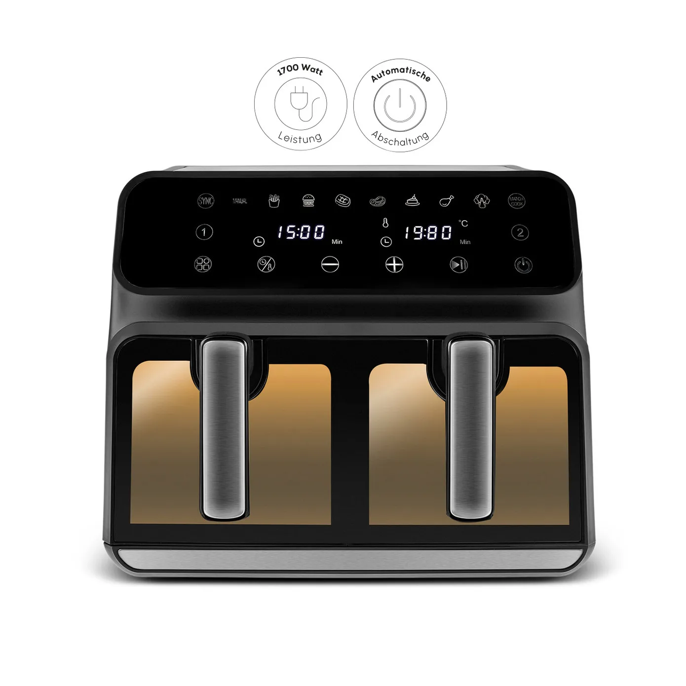 Karaca Multifry XXXL 9 Liter Airfryer Mit Einer Kammer, Trennwand und Glasfenster - Image 5