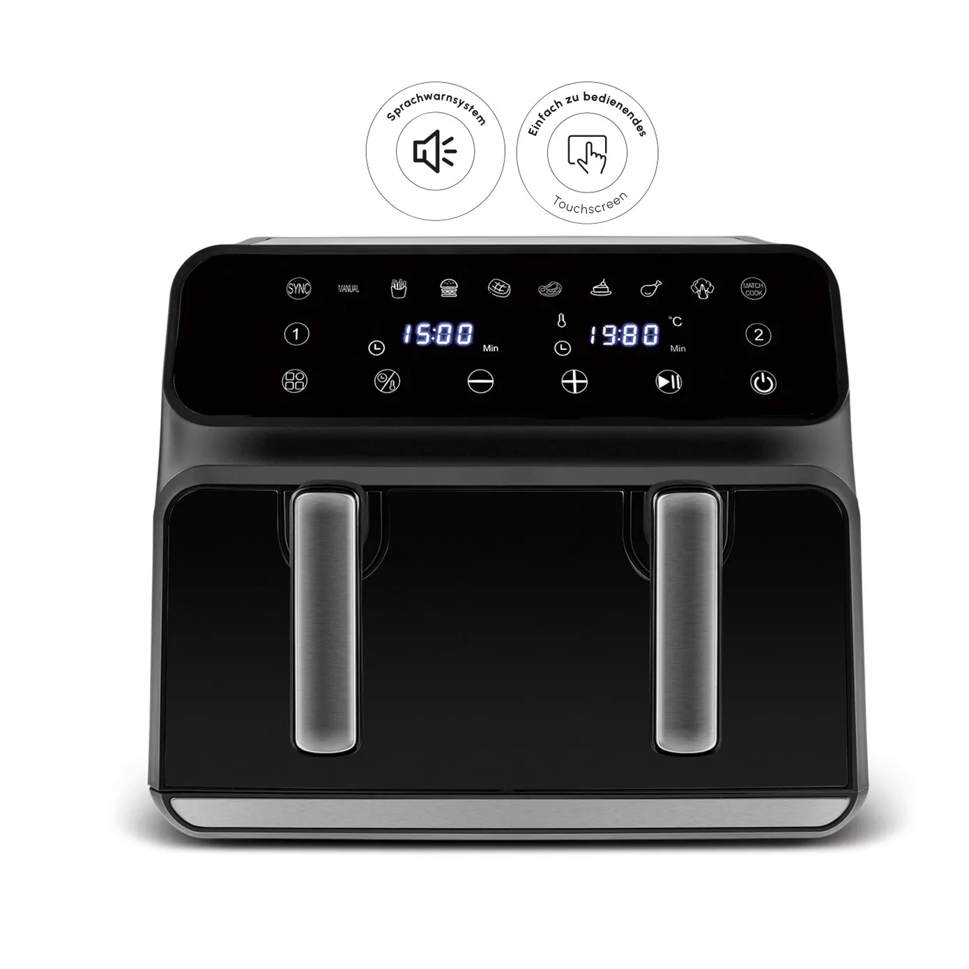 Karaca Multifry XXXL 9 Liter Airfryer Mit Einer Kammer, Trennwand und Glasfenster - Image 6