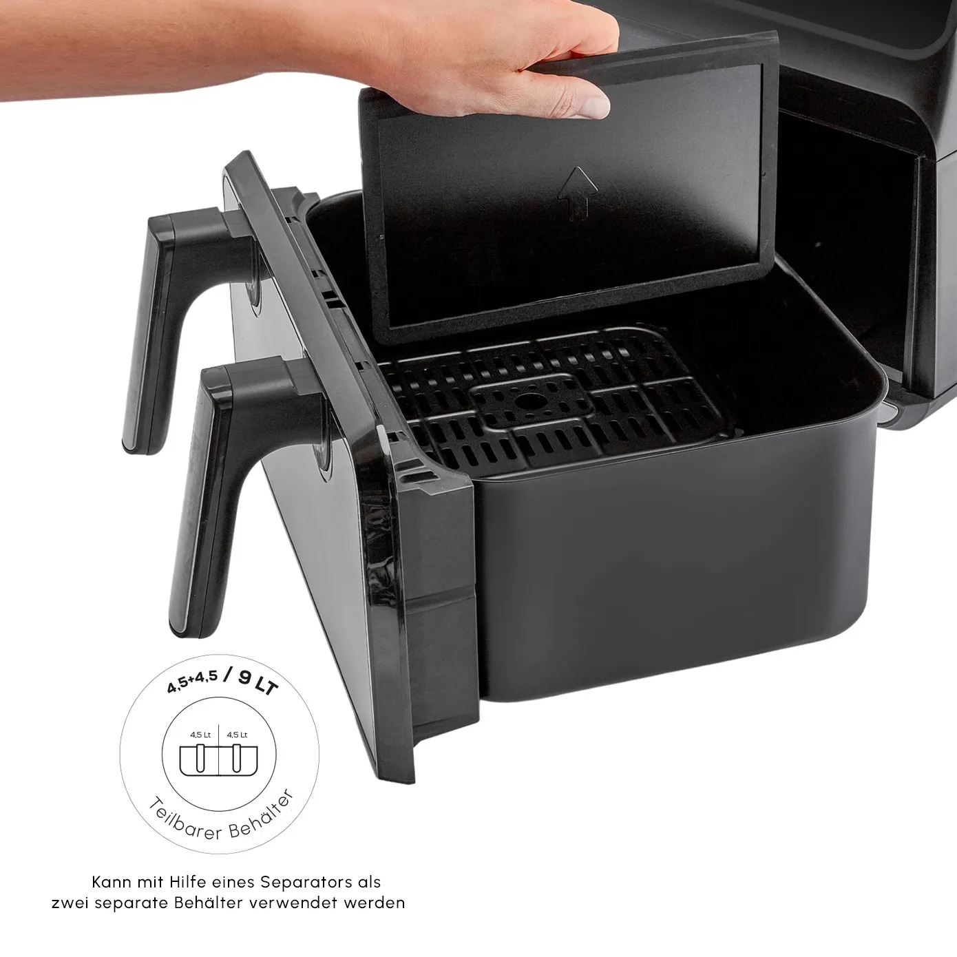 Karaca Multifry XXXL 9 Liter Airfryer Mit Einer Kammer, Trennwand und Glasfenster - Image 8