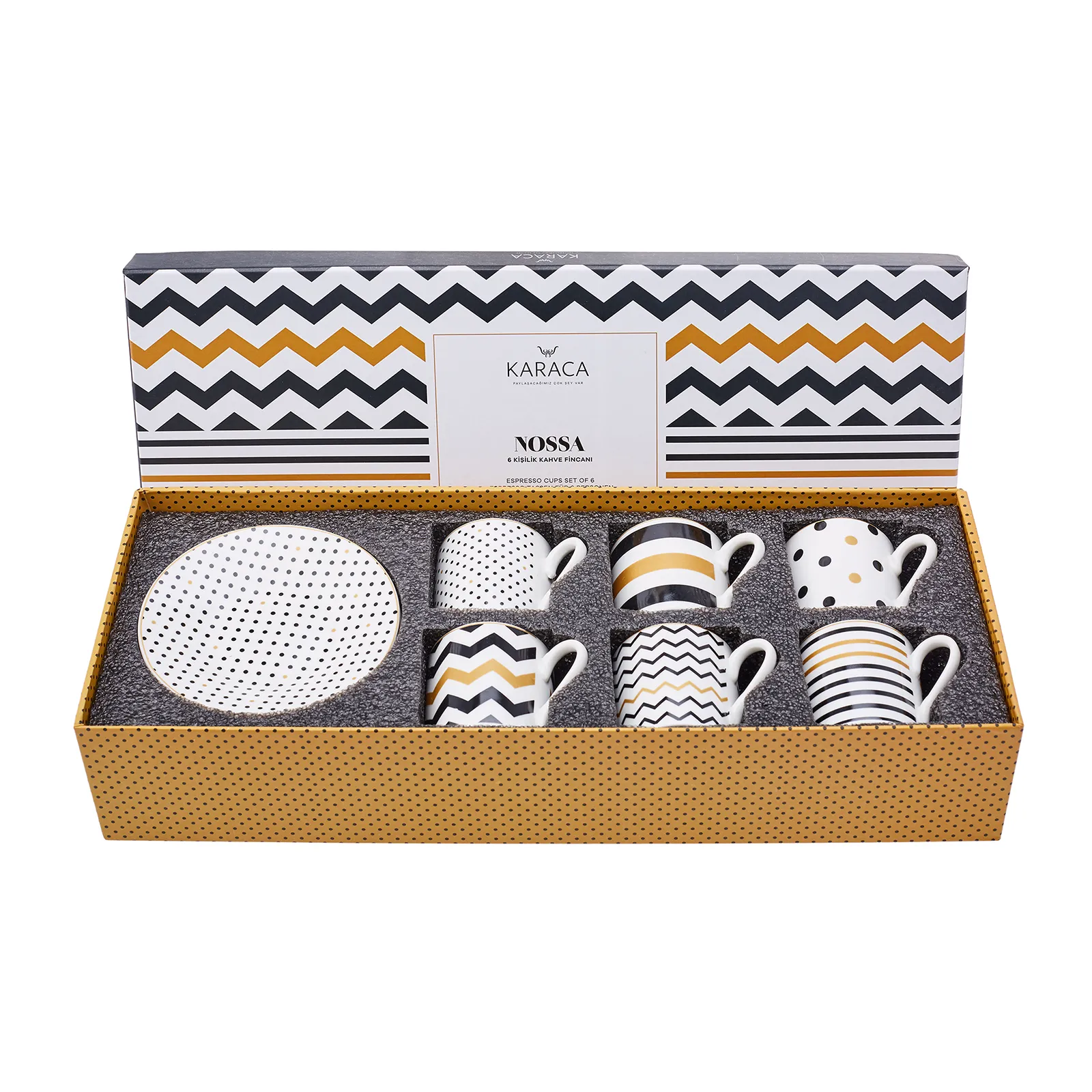 Karaca Nossa 12 Teiliges für 6 Personen Mochatassen-Espressotassen Set - Image 20