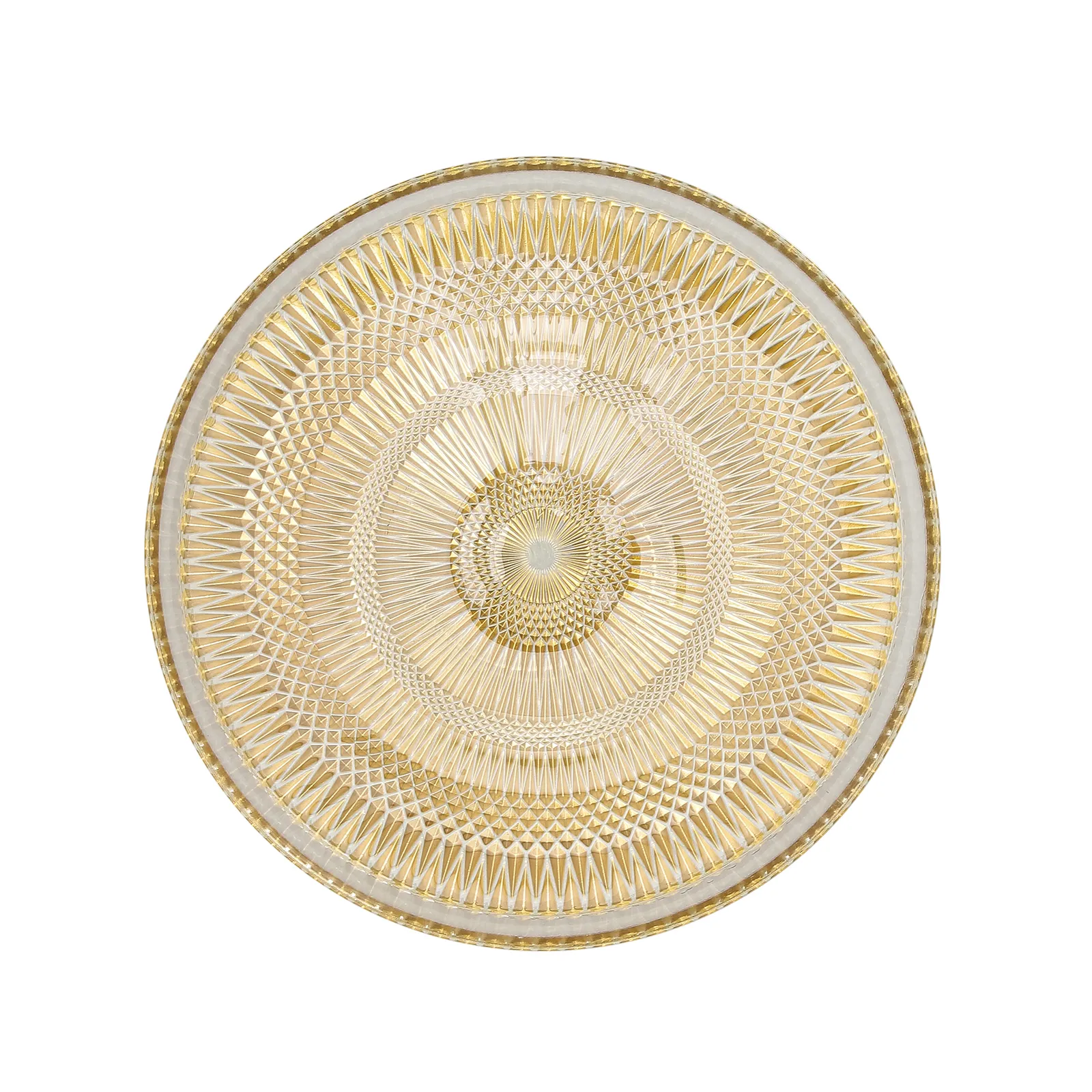 Karaca Palermo Glas Serviertablett Gold 32 cm - Image 2