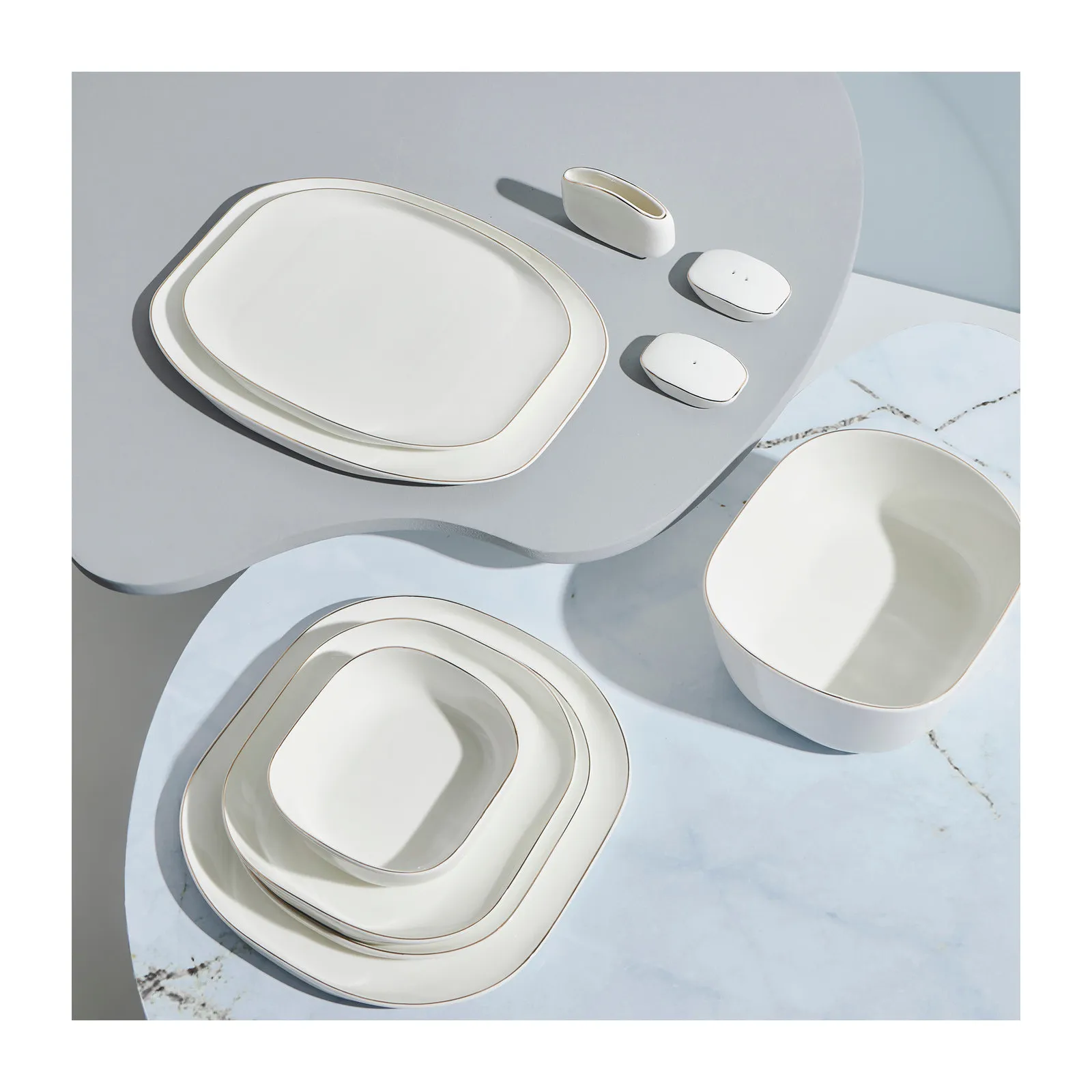 Karaca Plato für 12 Personen Geschirrset, 59 Teilig, New Generation Bone - Image 2