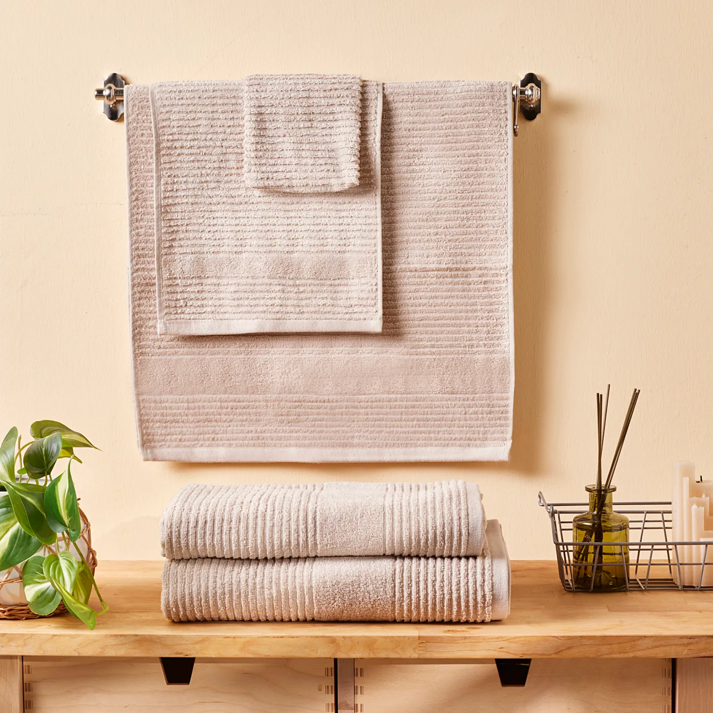 Karaca Rachel Supreme Duschtuch, Beige, 70x140 cm - Image 3