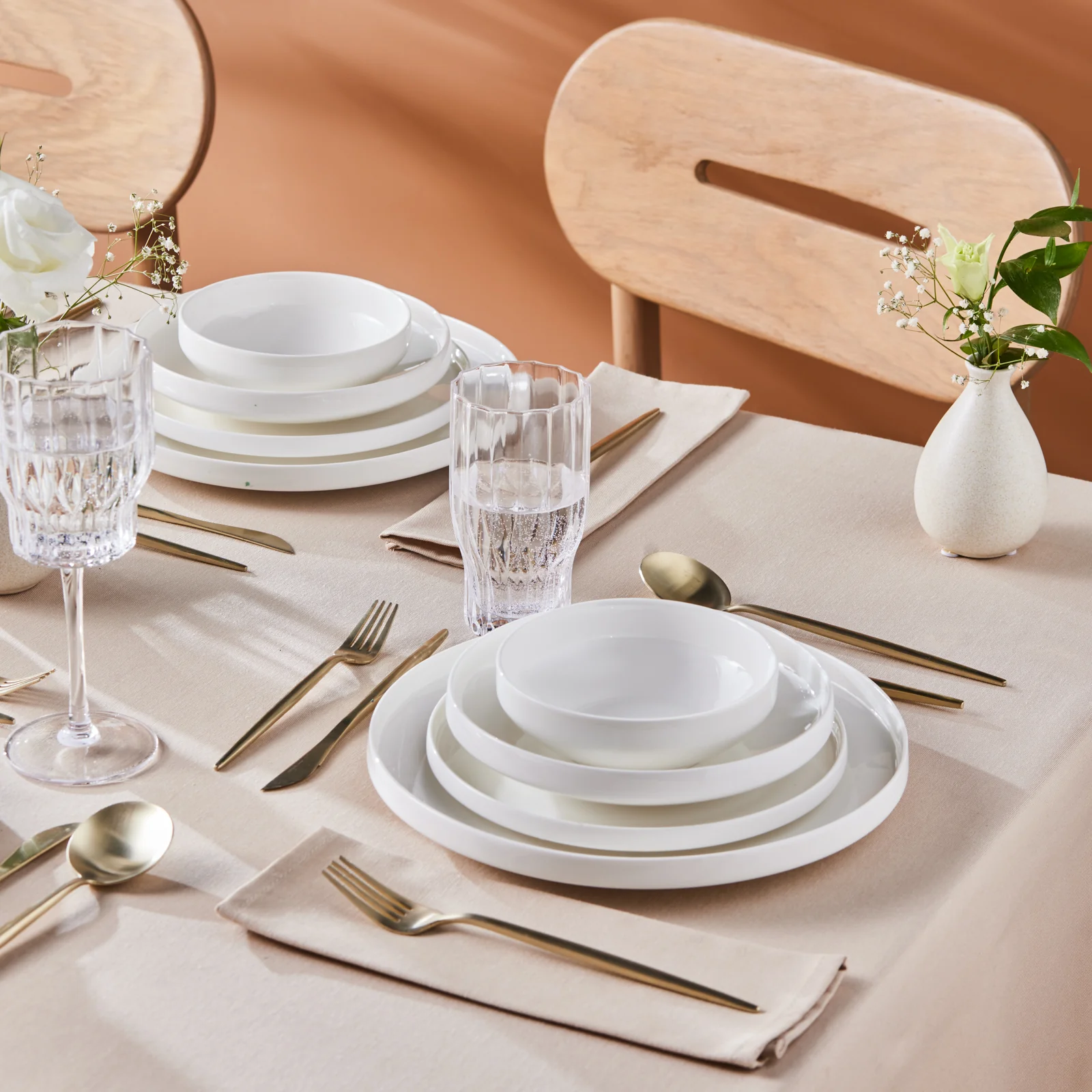 Karaca Streamline New Saturn Weiß 24-teiliges Tafelservice, 6 Personen - Image 3