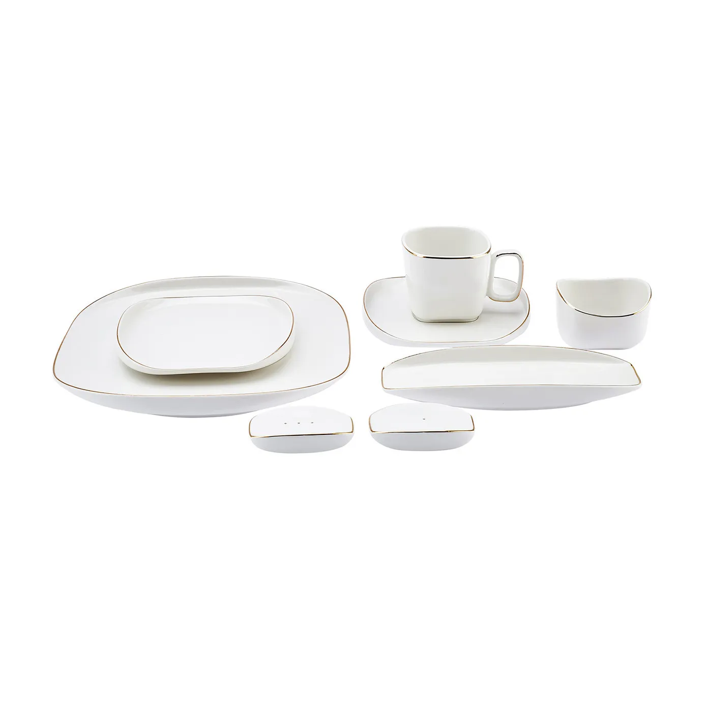 Karaca Streamline Plato Gold 28 Teile für 6 Personen Frühstücks-/Service-Set - Image 3