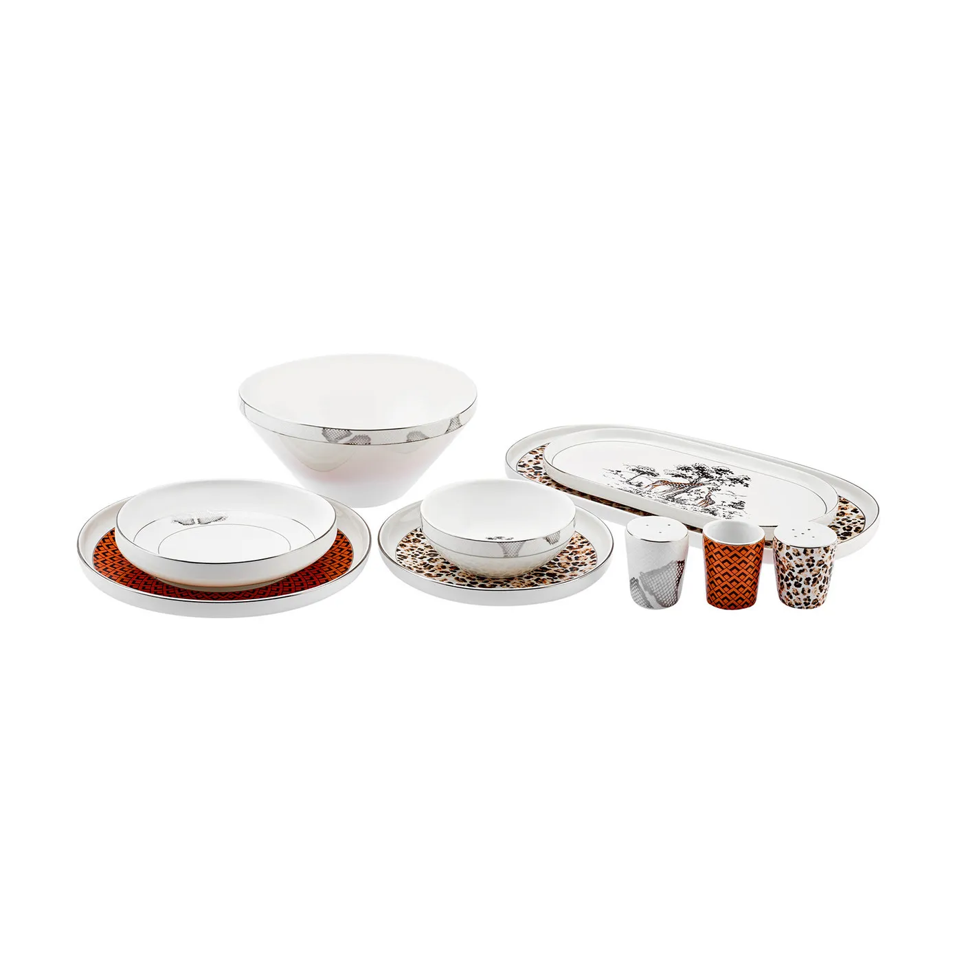 Karaca Streamline Safari New Generation Bone Geschirrset, 59 Teilig, 12 Personen - Image 4