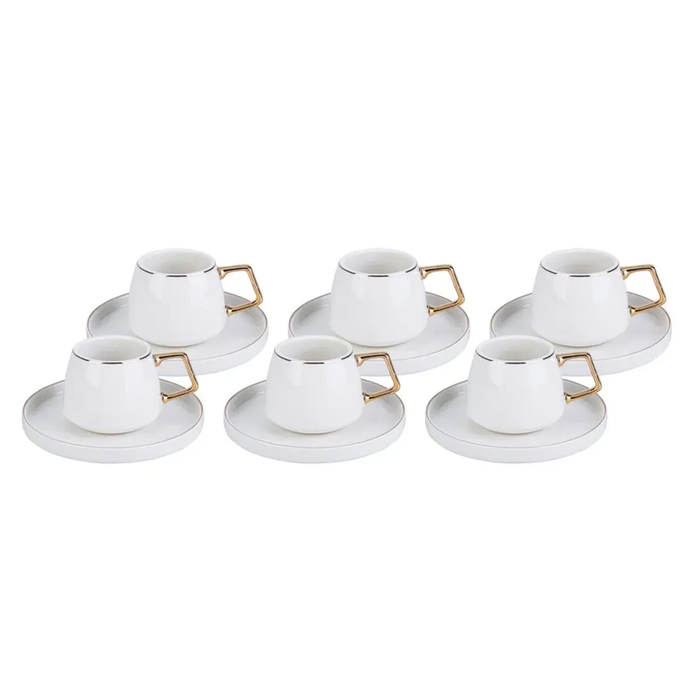 Karaca Streamline Saturn Kaffeetassen-Set für 6 Personen Gold - Image 5