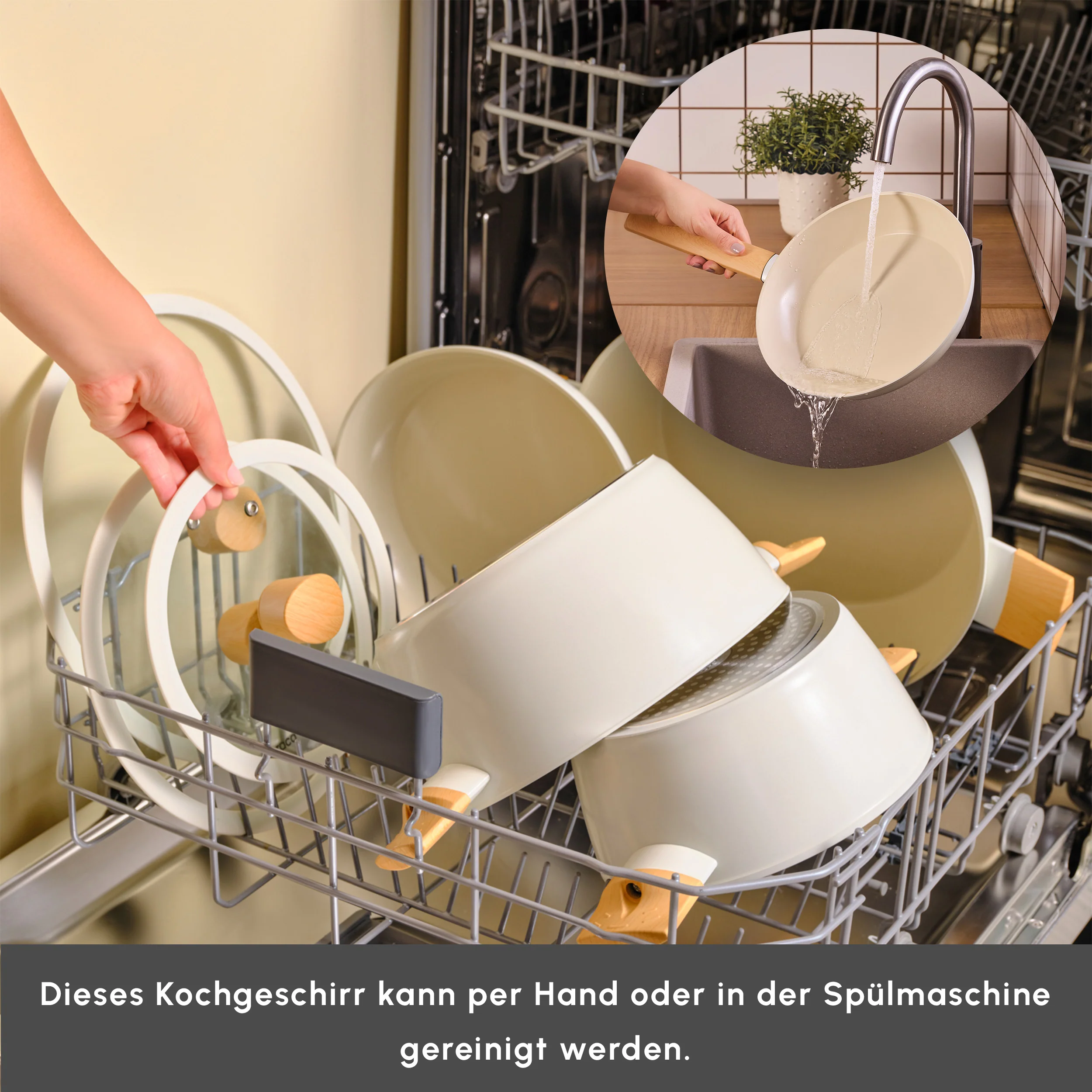 Karaca Swiss Crystal Almond Cream Induktionsfähiges 7-teiliges Töpfe-Set - Image 7