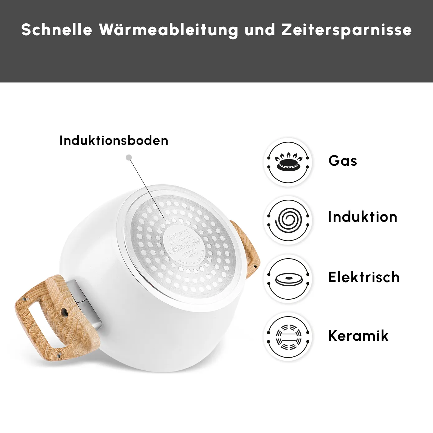 Karaca Swiss Crystal Induktions Kochtopf Creamy, 20 cm - Image 5