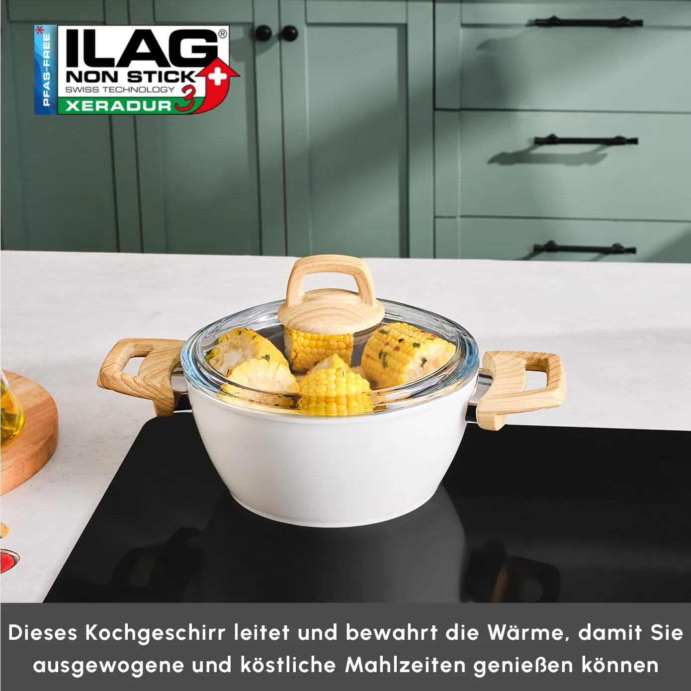 Karaca Swiss Crystal Induktions Kochtopf Creamy, 20 cm - Image 6