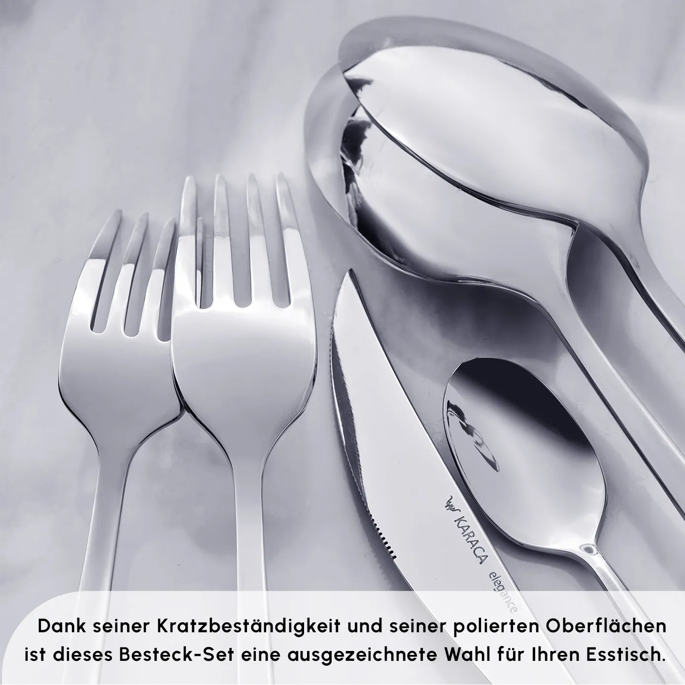 Karaca Tivoli 60-teiliges Besteck-Set für 12 Personen - Image 10