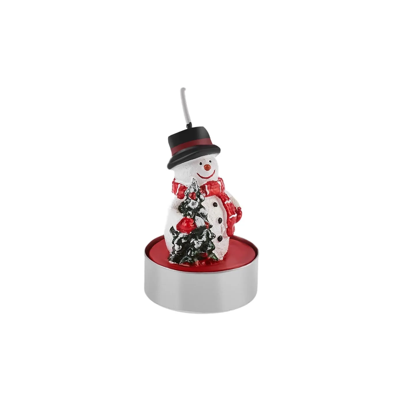 Karaca Weihnachten Schneemann 3 Teilig Kerze, 18.5x6.7cm, Rot - Image 3