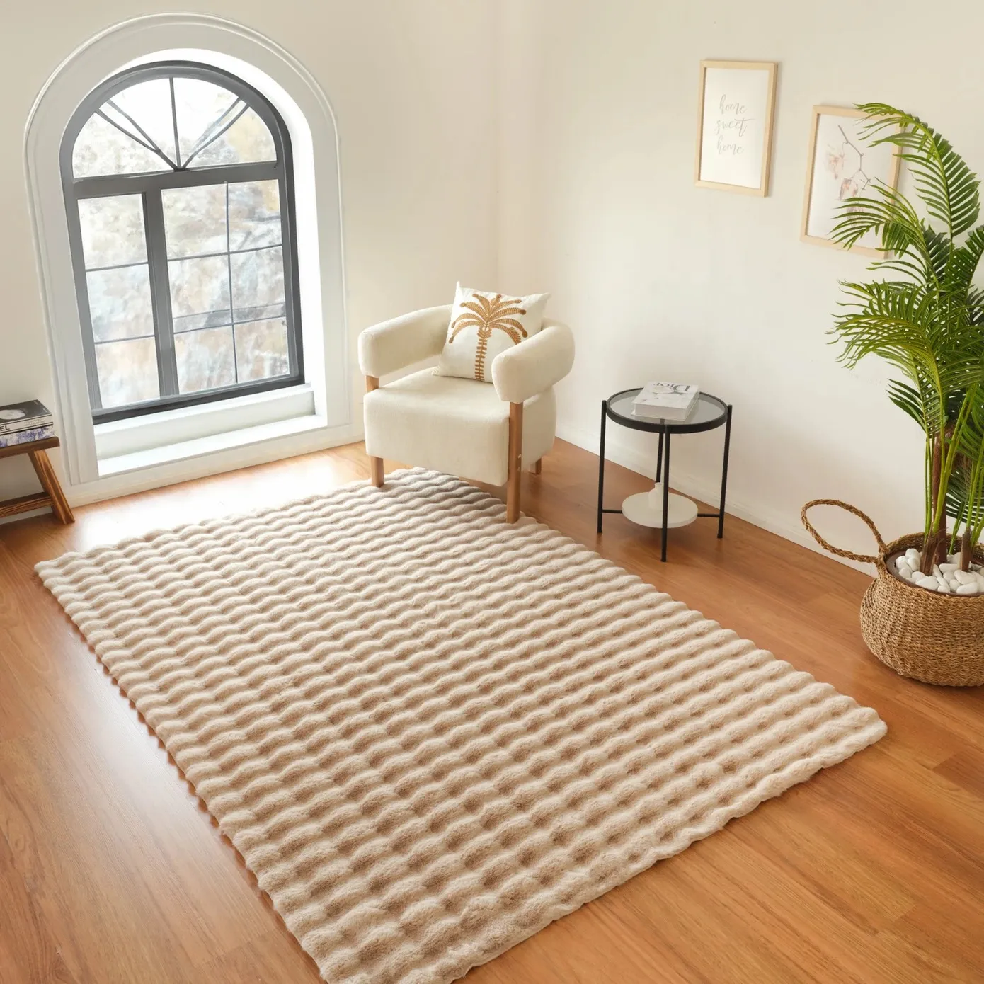 Kaschmir Teppich 7/24 Cosy Premium Bubble Beige 100x150 cm