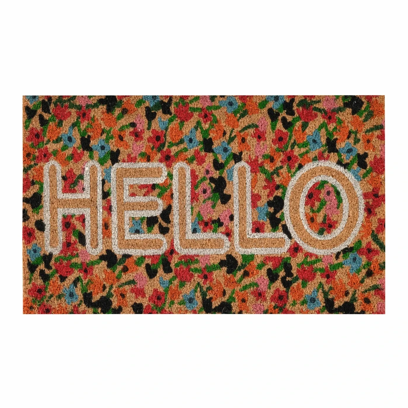 Kaschmir Teppich Bunte Blumen Hallo Coco Fußmatte 45x75 cm - Image 2