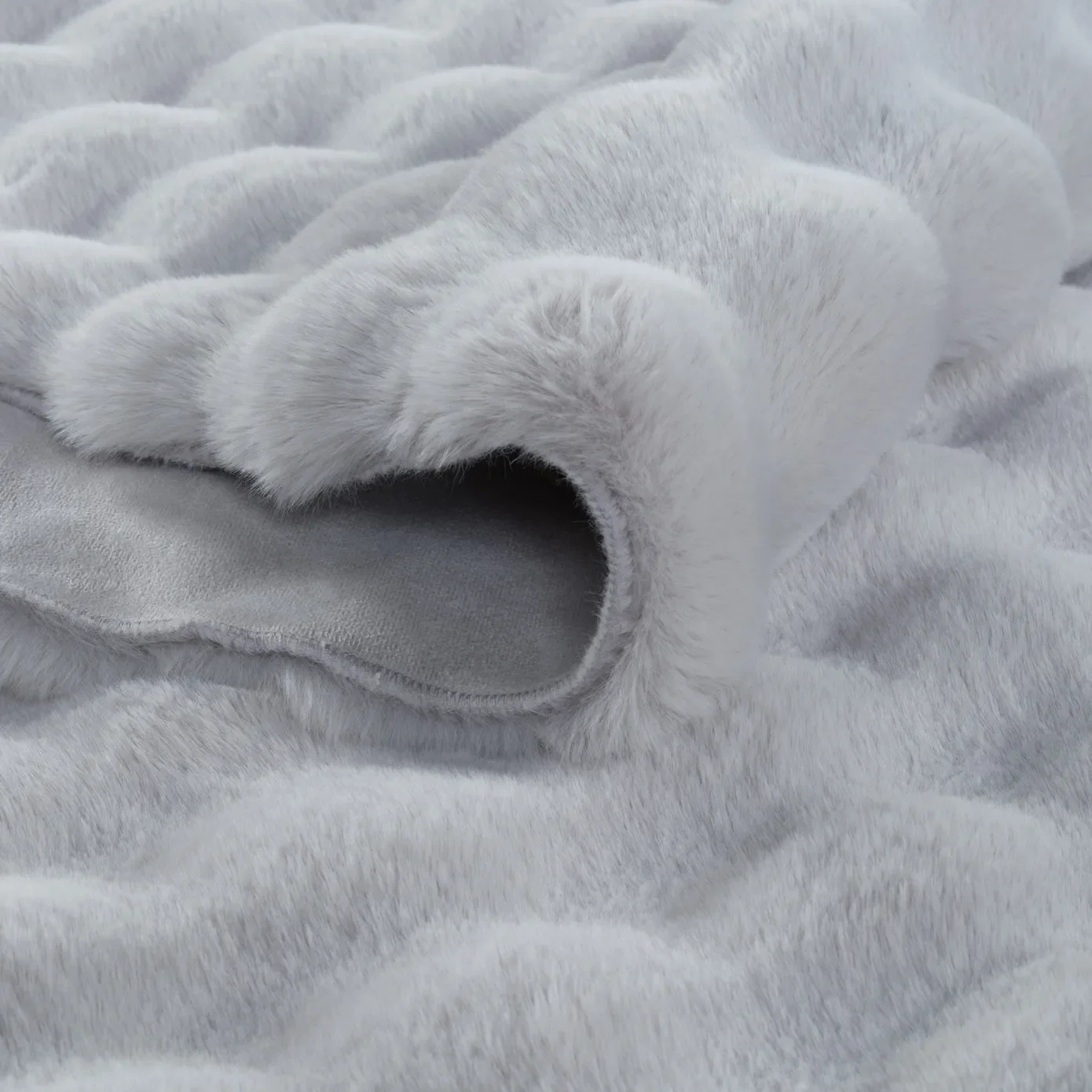 Kaşmir Halı Cosy Premium Bubble Hellgrau Oval, 100x150 cm - Image 3