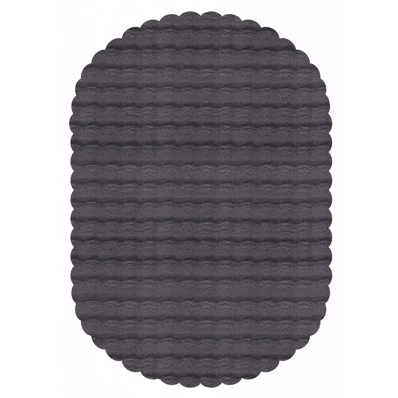 Kaşmir Halı 7/24 Cosy Premium Bubble Anthrazit Oval 80x150 cm - Image 2