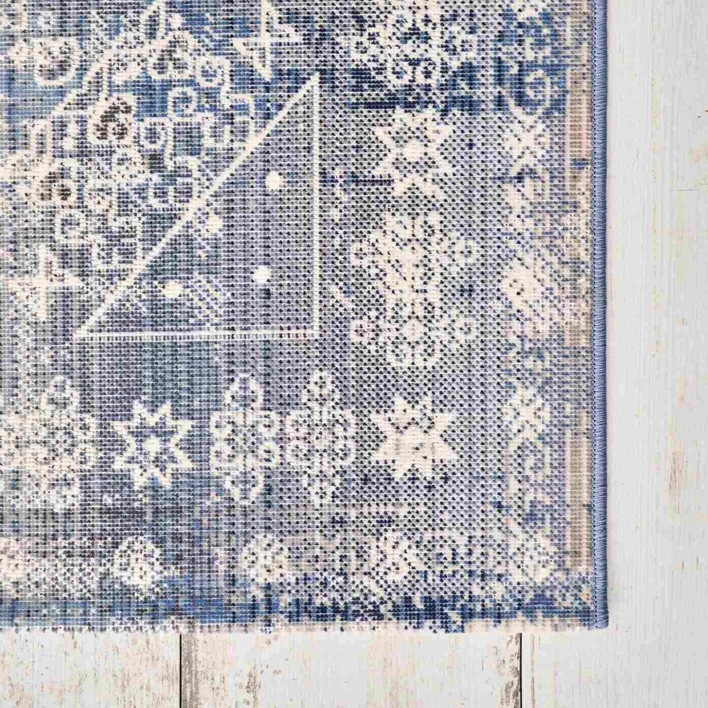 Kaşmir Halı 7/24 Alaca Patchwork Teppich Blau 160 x 230 - Image 6