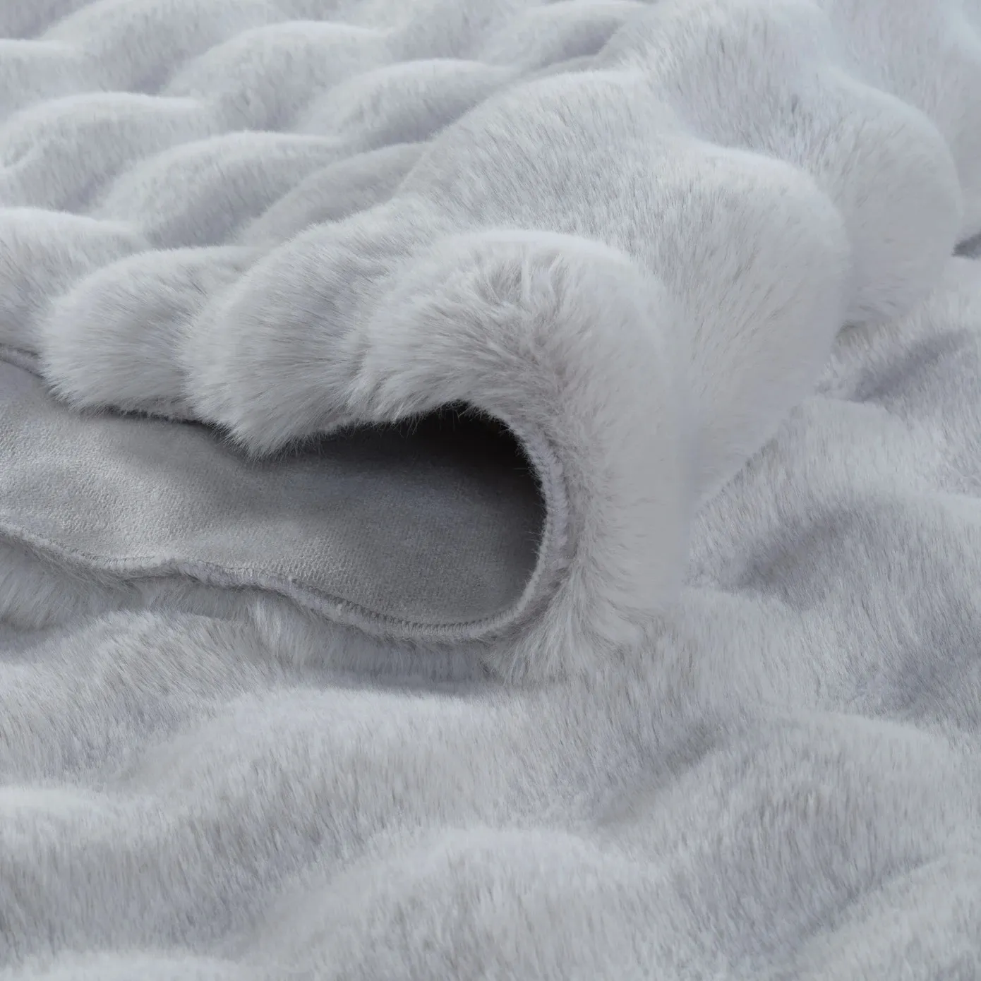 Kaşmir Halı 7/24 Cosy Premium Bubble Hellgrau Oval 80x150 cm - Image 3
