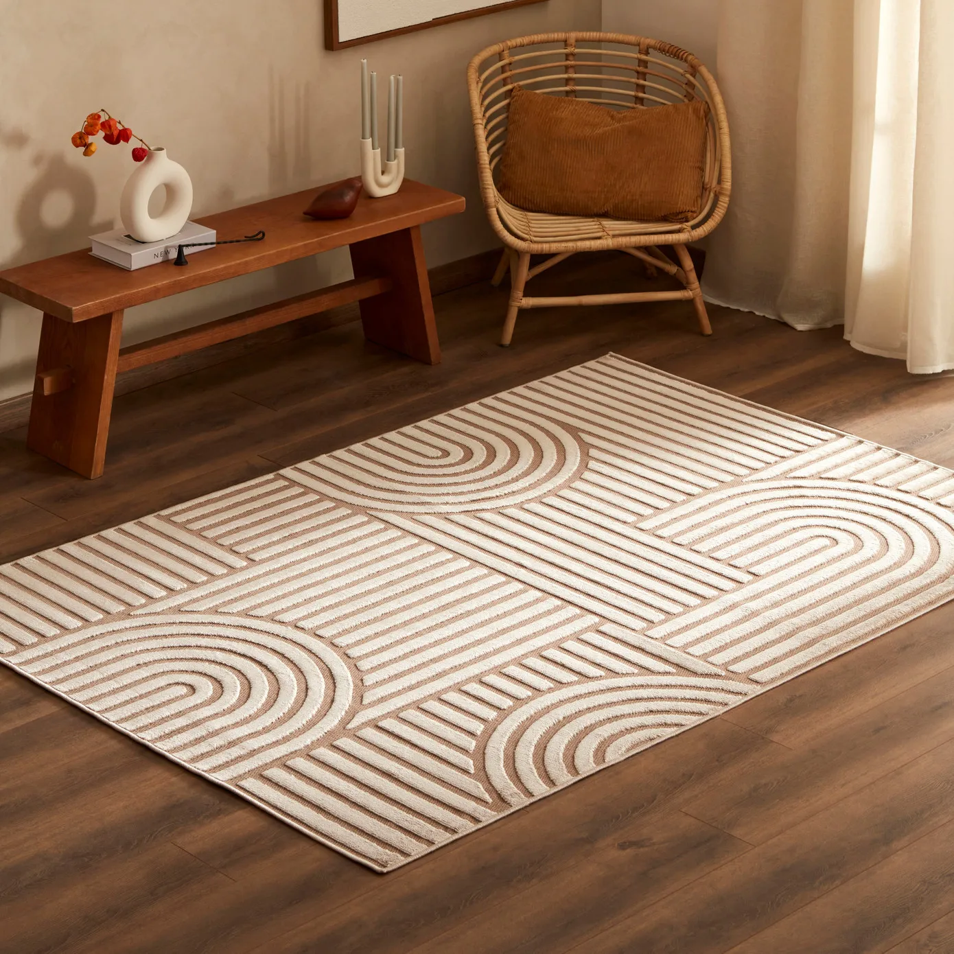 Kaşmir Halı 7/24 İskandinav Thor, Beige, 160x230 cm - Image 2