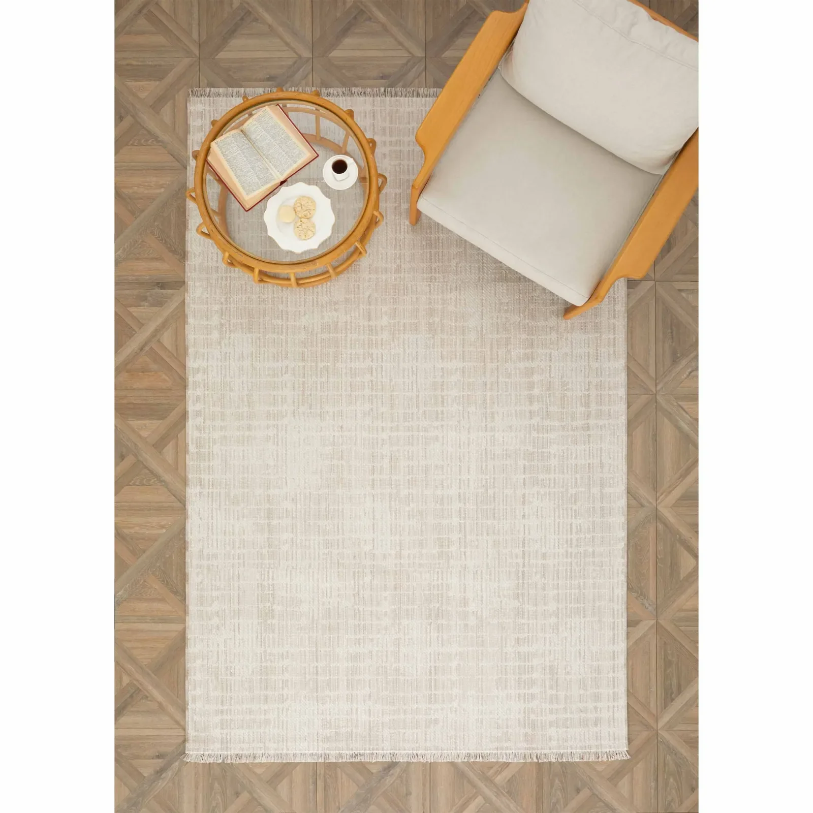 Kaşmir Halı Dogasever Recycelte Baumwollteppiche Regen 160x230 cm