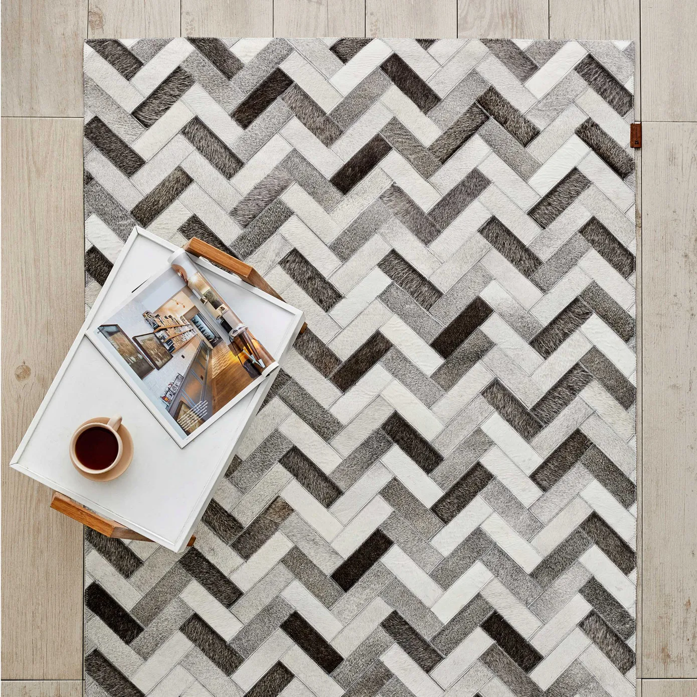 Kaşmir Halı Handgefertigtes Safari Parquet, 120x180 cm - Image 2