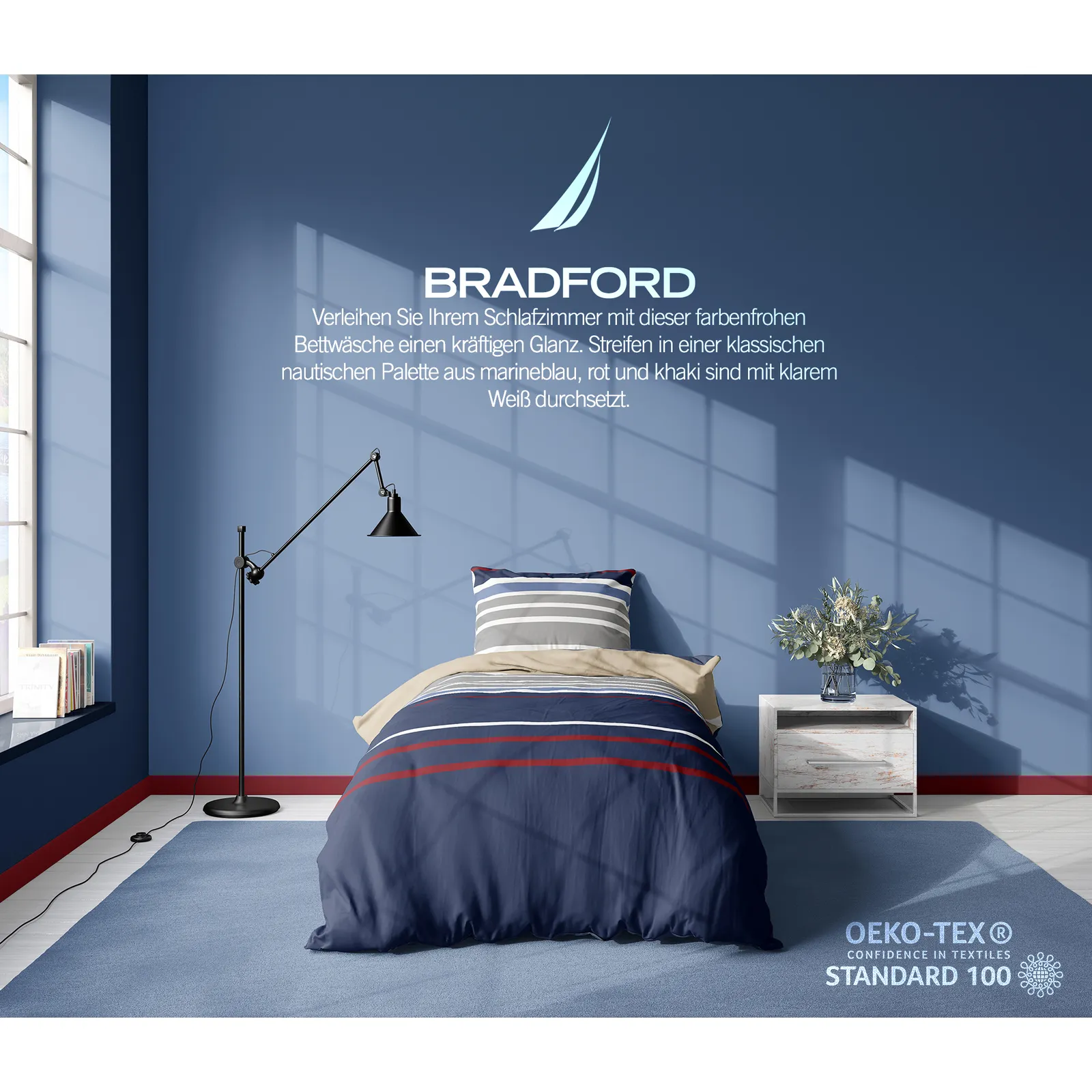 Nautica Bradford Einzel Bettbezugsset, 135x200, 80x80 - Image 18