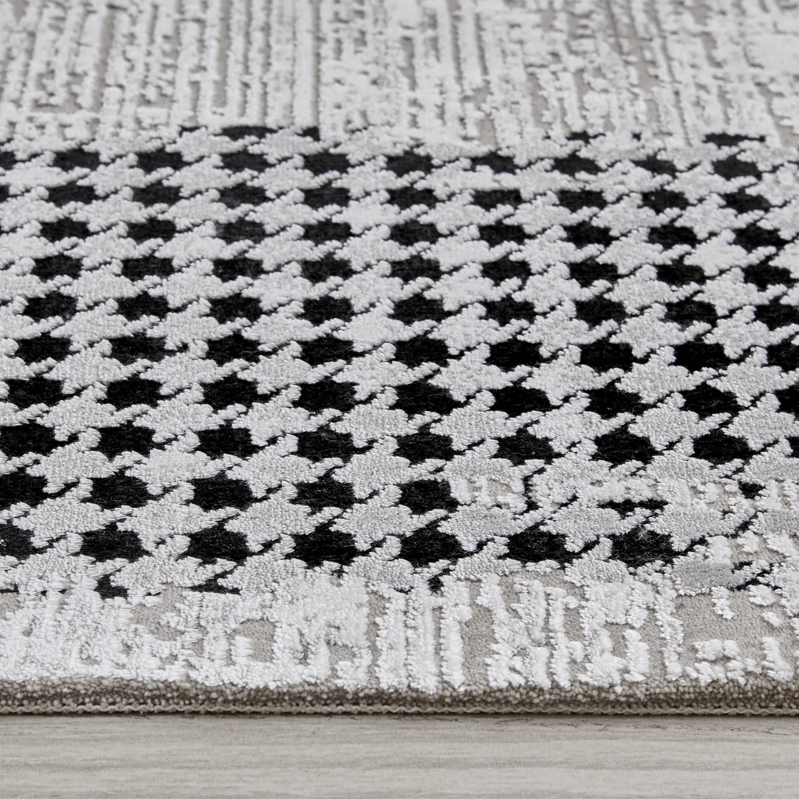 Viskose Premium Gänsefuß Muster Teppich 160x230cm - Image 4